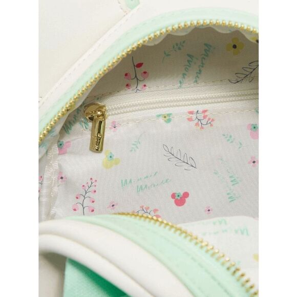 Loungefly Disney Minnie Mouse Pressed Flower Bow Mini Backpack